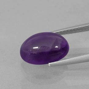 Ametista viola naturale da 4,17 ct, taglio ovale, trasparente