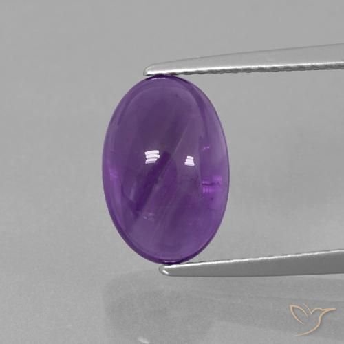 3.67ct Naturale Viola medio Ametista, Ovale, Trasparente