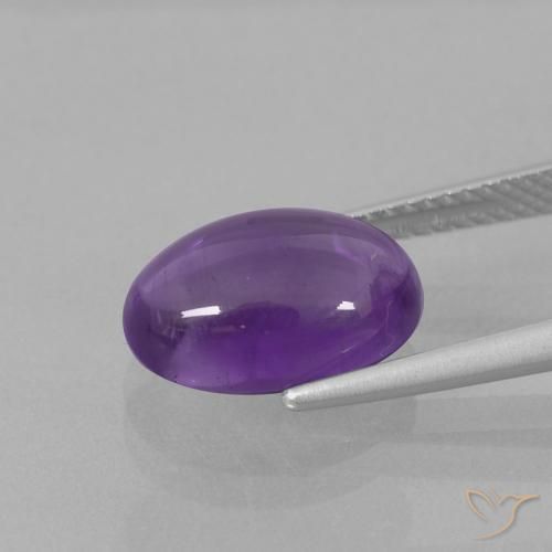 Ametista Viola medio naturale da 3.98 ct, Ovale, Trasparente