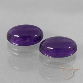 Gemme di Ametista Viola medio naturale da 6.93 ct, Ovale, Trasparente
