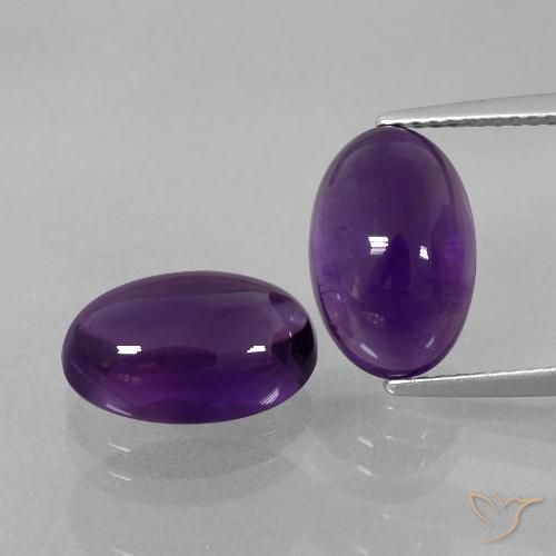 7.74ctw Naturale Viola medio Ametista, Ovale, Trasparente