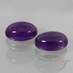 Gemme di Ametista Viola medio naturale da 7.74 ct, Ovale, Trasparente