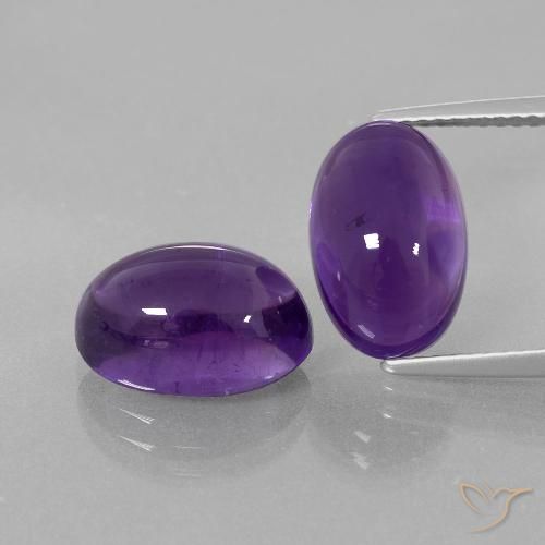 8.85ctw Naturale Viola medio Ametista, Ovale, Trasparente