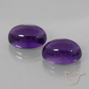 Gemme di Ametista Viola medio naturale da 8.85 ct, Ovale, Trasparente