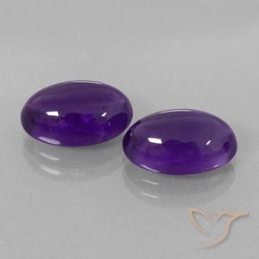 Gemme di Ametista Viola medio naturale da 6.81 ct, Ovale, Trasparente