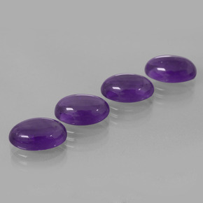 Gemme di Ametista Viola medio naturale da 13.50 ct, Taglio ovale, Trasparente