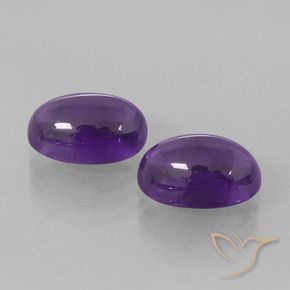 Gemme di Ametista Viola medio naturale da 8.14 ct, Ovale, Trasparente