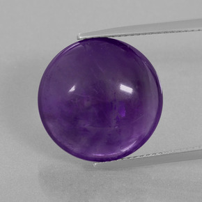 Ametista Viola medio naturale da 15.98 ct, Taglio rotondo, Trasparente