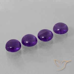Gemme di Ametista Viola medio naturale da 9.33 ct, Rotondo, Trasparente