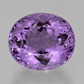 Ametista viola naturale da 17,09 ct, taglio ovale, VVS