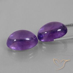 Gemme di Ametista Viola medio-chiaro naturale da 13.78 ct, Ovale, Trasparente