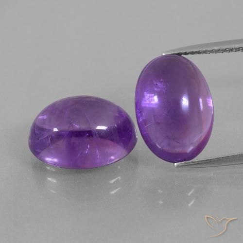 14.65ctw Naturale Viola rossastro Ametista, Ovale, Trasparente