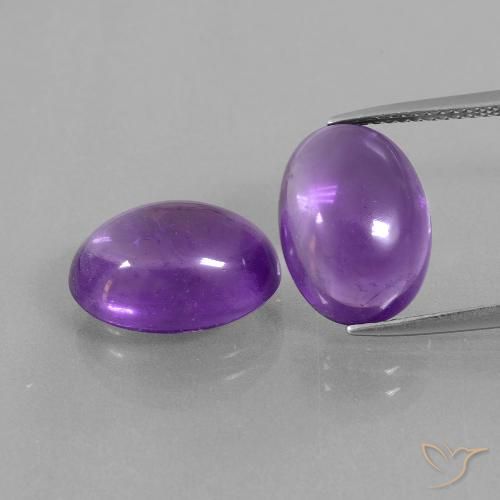 12.37ctw Naturale Viola Intenso Ametista, Ovale, Trasparente