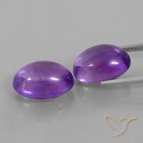 Gemme di Ametista Viola Intenso naturale da 12.37 ct, Ovale, Trasparente