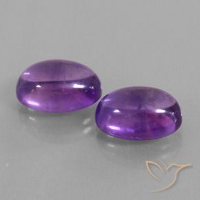 Gemme di Ametista Viola medio naturale da 12.30 ct, Ovale, Trasparente