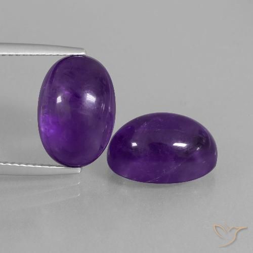 12.64ctw Naturale Viola medio Ametista, Ovale, Trasparente
