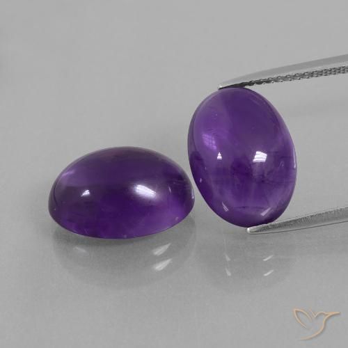 12.50ctw Naturale Viola medio Ametista, Ovale, Trasparente
