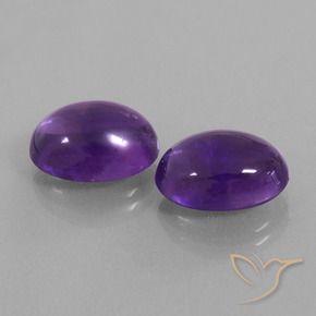 Gemme di Ametista Viola medio naturale da 12.50 ct, Ovale, Trasparente