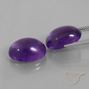 Gemme di Ametista Viola medio naturale da 12.50 ct, Ovale, Trasparente