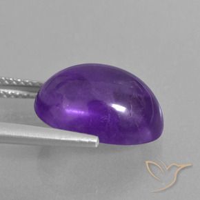 Ametista Viola medio-chiaro naturale da 6.23 ct, Ovale, Trasparente