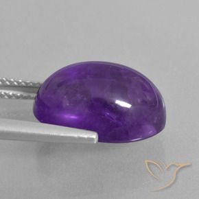 Ametista Viola medio-chiaro naturale da 7.06 ct, Ovale, Trasparente