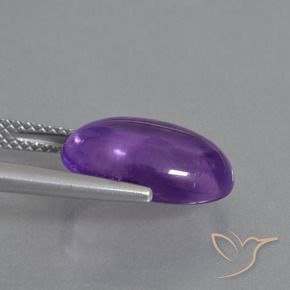 Ametista Viola medio naturale da 5.22 ct, Ovale, Trasparente
