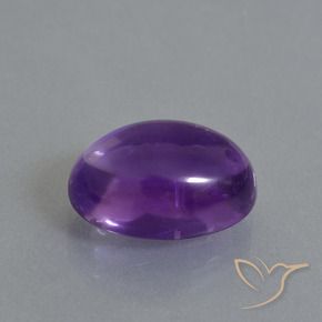 Ametista Viola medio naturale da 6.80 ct, Ovale, Trasparente