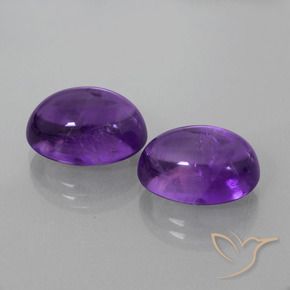 Gemme di Ametista Viola medio naturale da 13.62 ct, Ovale, Trasparente