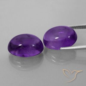 Gemme di Ametista Viola medio naturale da 13.62 ct, Ovale, Trasparente