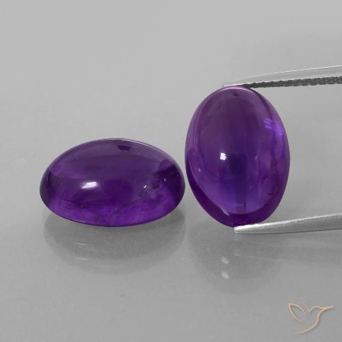13.29ctw Naturale Viola medio Ametista, Ovale, Trasparente