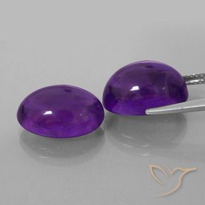 Gemme di Ametista Viola medio naturale da 13.29 ct, Ovale, Trasparente