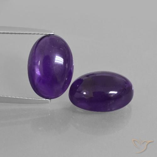 12.94ctw Naturale Viola medio Ametista, Ovale, Trasparente