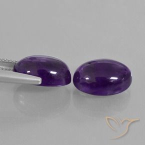 Gemme di Ametista Viola medio naturale da 12.94 ct, Ovale, Trasparente