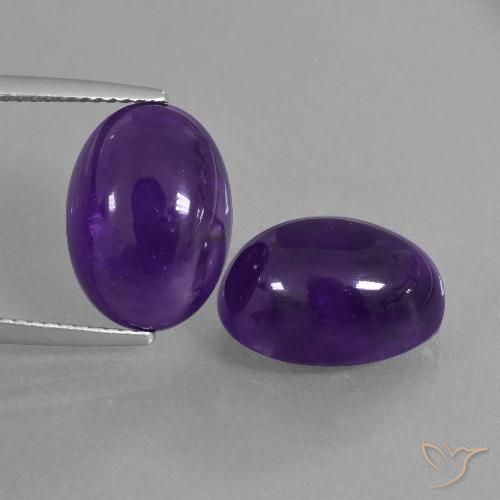 13.67ctw Naturale Viola medio Ametista, Ovale, Trasparente