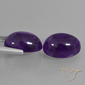 Gemme di Ametista Viola medio naturale da 13.67 ct, Ovale, Trasparente