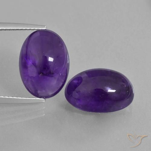 13.30ctw Naturale Viola medio Ametista, Ovale, Trasparente