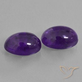 Gemme di Ametista Viola medio naturale da 13.30 ct, Ovale, Trasparente