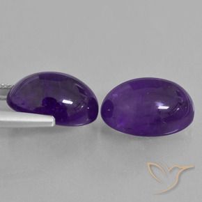 Gemme di Ametista Viola medio naturale da 13.30 ct, Ovale, Trasparente