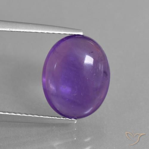 5.18ct Naturale Viola medio-chiaro Ametista, Ovale, Trasparente