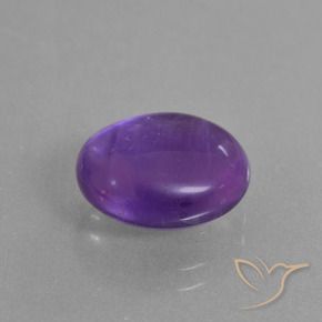 Ametista Viola medio-chiaro naturale da 5.18 ct, Ovale, Trasparente
