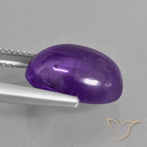 Ametista Viola medio naturale da 7.35 ct, Ovale, Trasparente