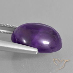 Ametista Viola medio naturale da 7.17 ct, Ovale, Trasparente