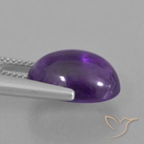 Ametista Viola medio naturale da 6.73 ct, Ovale, Trasparente