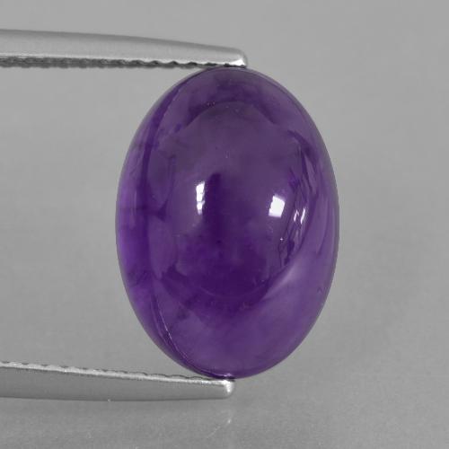 Ametista Viola medio naturale da 7.61 ct, Taglio ovale, Trasparente