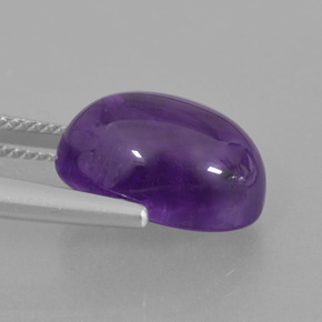 Ametista Viola medio naturale da 7.61 ct, Taglio ovale, Trasparente