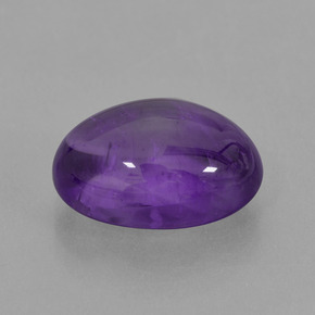 Ametista Viola medio naturale da 6.59 ct, Taglio ovale, Trasparente