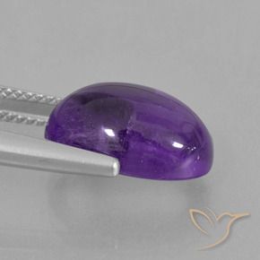 Ametista Viola medio naturale da 6.14 ct, Ovale, Trasparente