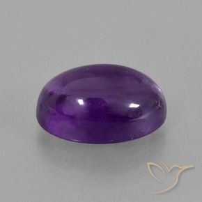 Ametista Viola medio-chiaro naturale da 6.30 ct, Ovale, Trasparente