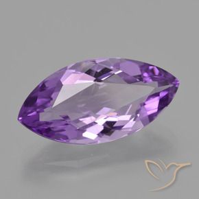 Ametista Viola medio naturale da 6.24 ct, Taglio marquise, VS