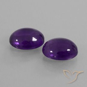 Gemme di Ametista Viola medio naturale da 6.76 ct, Ovale, Trasparente